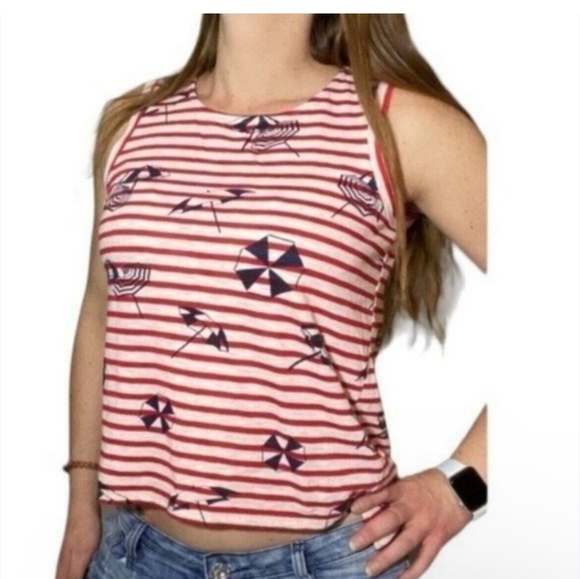 W5 Nautical cropped top, size medium - Picture 1 of 7